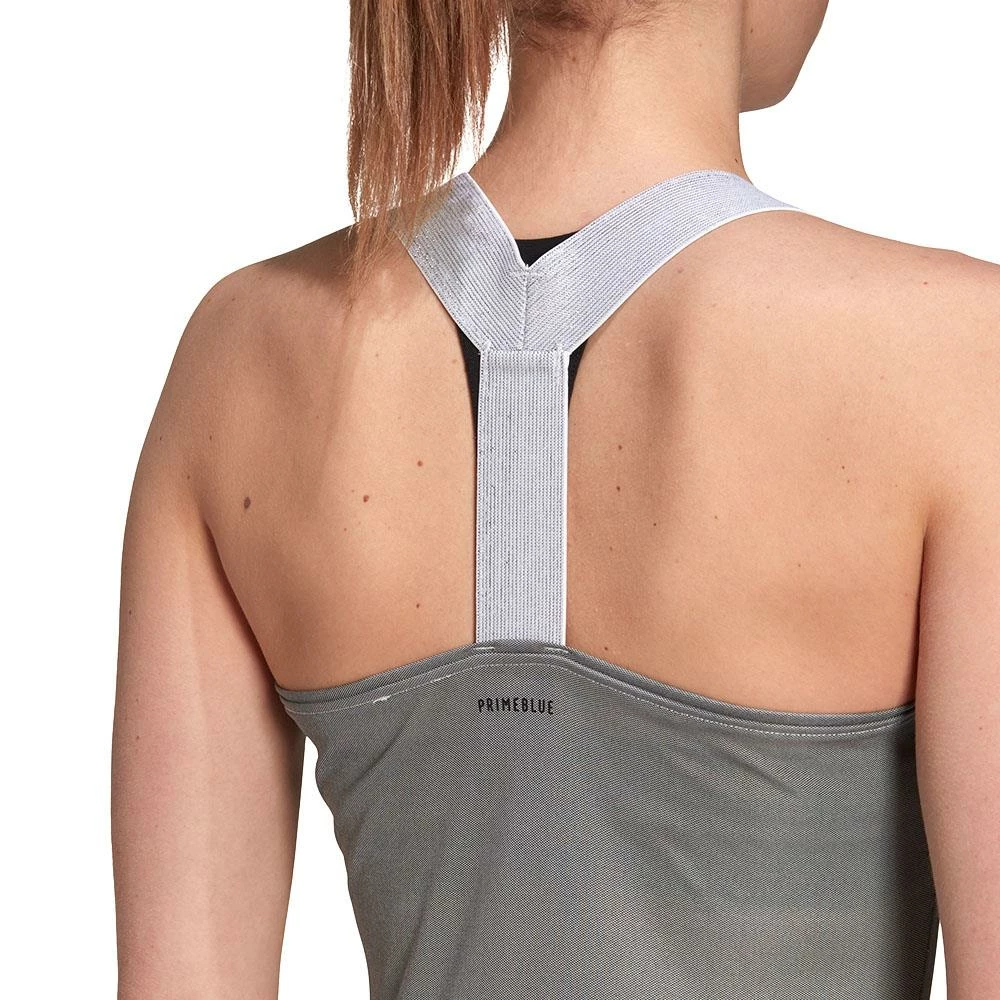 Adidas Women's Primeblue Y Tank - Silver 4 Adidas Women's Primeblue Y Tank - Silver - Image 4
