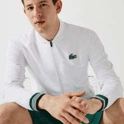 Lacoste Men's Sport Technical Zip Sweatshirt - White -Yonex Shop 4 73496