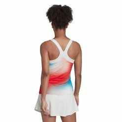 Adidas Women's Melbourne Tank - Vivid Red/Sky Rush -Yonex Shop 4 74909