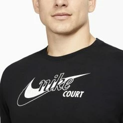 Nike Men's Swoosh Tennis Tee - Black -Yonex Shop 4 75159