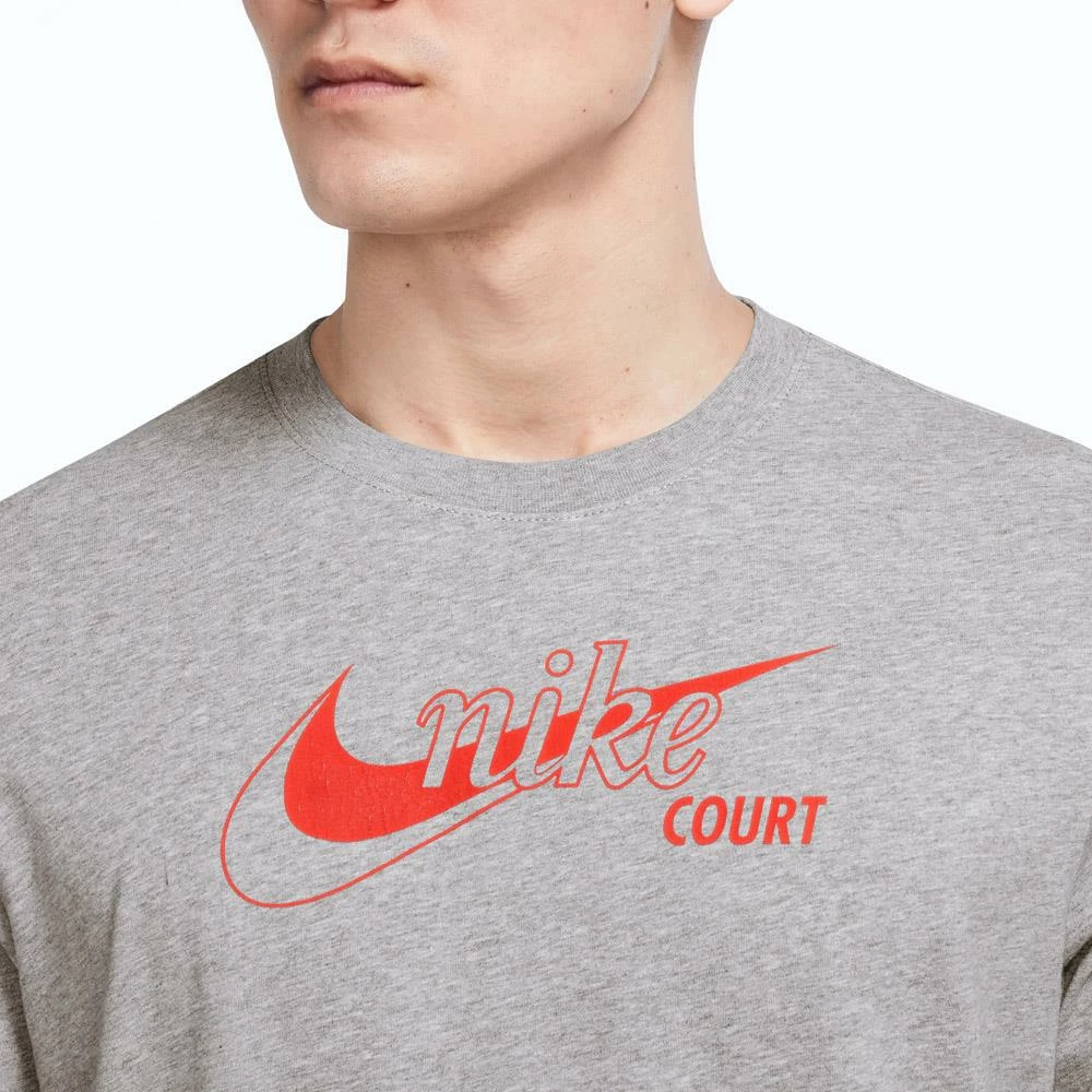 Nike Men's Swoosh Tennis Tee - Dark Heather Grey 4 Nike Men's Swoosh Tennis Tee - Dark Heather Grey - Image 4