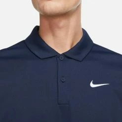 Nike Men's DriFit Solid Polo - Obsidian/White 7 Nike Men's DriFit Solid Polo - Obsidian/White -Yonex Shop 4 75805