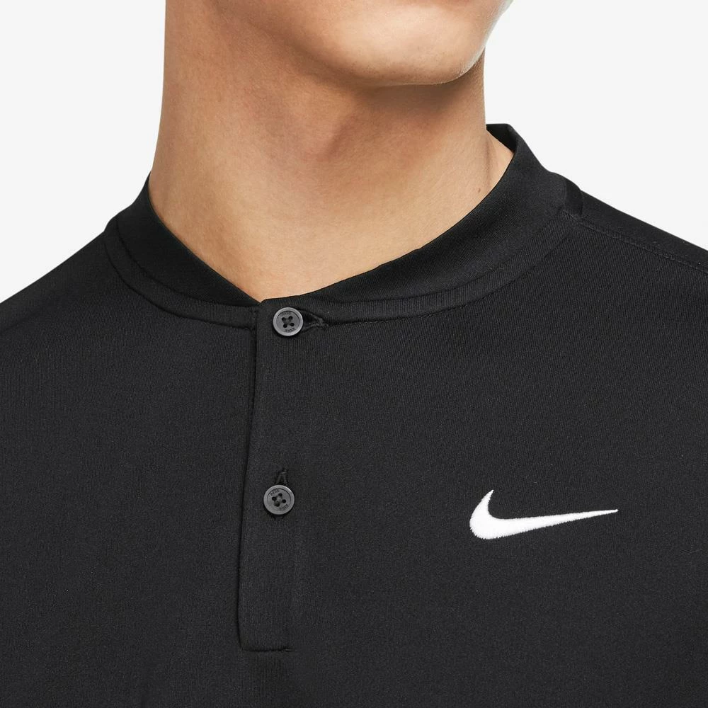 Nike Men's Blade Henley Polo - Black/White 4 Nike Men's Blade Henley Polo - Black/White - Image 4