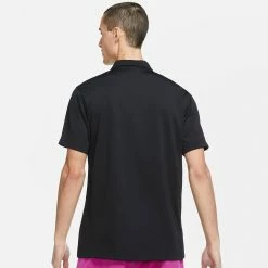 Nike Men's DriFit Solid Polo - Black 7 Nike Men's DriFit Solid Polo - Black -Yonex Shop 4 75910