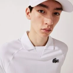 Lacoste Men's Sport Seamless Jacquard Polo - White 8 Lacoste Men's Sport Seamless Jacquard Polo - White -Yonex Shop 4 76447