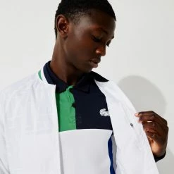 Lacoste Men's Sport Light Teddy Jacket - White/Navy Blue 9 Lacoste Men's Sport Light Teddy Jacket - White/Navy Blue -Yonex Shop 4 76466