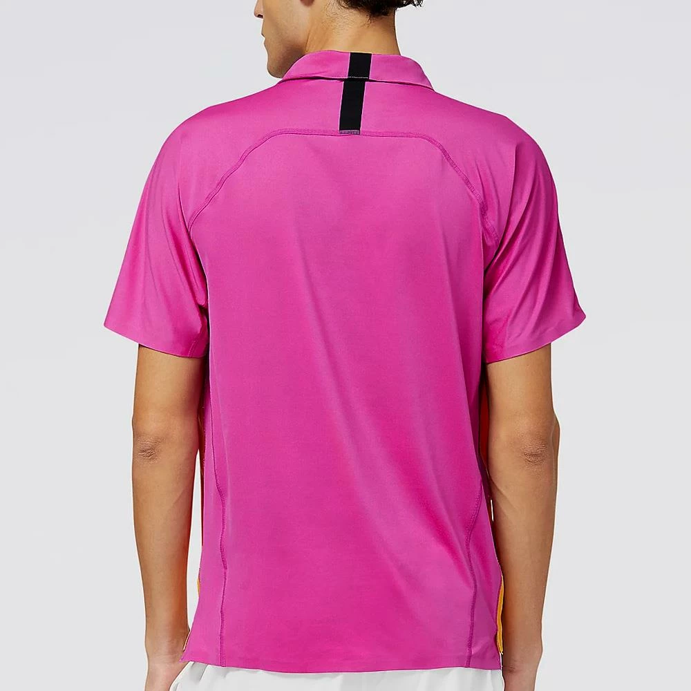New Balance Men's Tournament Polo - Magenta Pop 4 New Balance Men's Tournament Polo - Magenta Pop - Image 4