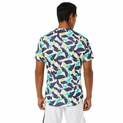 Asics Men's Match Graphic Short Sleeve - Multi/White 7 Asics Men's Match Graphic Short Sleeve - Multi/White -Yonex Shop 4 77320