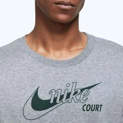 Nike Men's Swoosh Tennis Tee - Grey Heather/Pro Green 7 Nike Men's Swoosh Tennis Tee - Grey Heather/Pro Green -Yonex Shop 4 78484