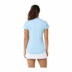 Asics Women's Court Piping Shirt - Arctic Blue -Yonex Shop 4 79408