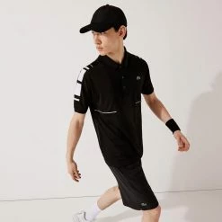 Lacoste Men's Sport Pique Polo - Black -Yonex Shop 4 80014