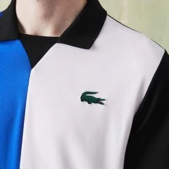 Lacoste Men's Sport Colour Block Pique Polo - Black/Blue -Yonex Shop 4 81081