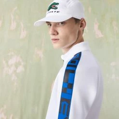 Lacoste Men's Printed Zip Sweatshirt - White -Yonex Shop 4 81099