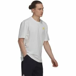 Adidas Men's Clubhouse Ballin' Tee - White 9 Adidas Men's Clubhouse Ballin' Tee - White -Yonex Shop 4 81381