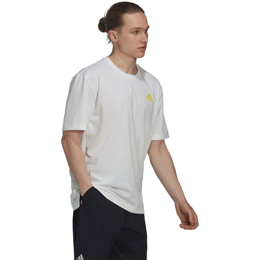 Adidas Men's Clubhouse Ballin' Tee - White 4 Adidas Men's Clubhouse Ballin' Tee - White - Image 4