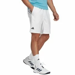 Adidas Men's Club 3 Stripe 7" Short - White 7 Adidas Men's Club 3 Stripe 7" Short - White -Yonex Shop 4 82228