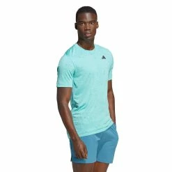 Adidas Men's Freelift Tee - Preloved Blue/Black -Yonex Shop 4 82327
