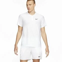 Nike Men's Advantage Henley Polo - White 9 Nike Men's Advantage Henley Polo - White -Yonex Shop 5 69150