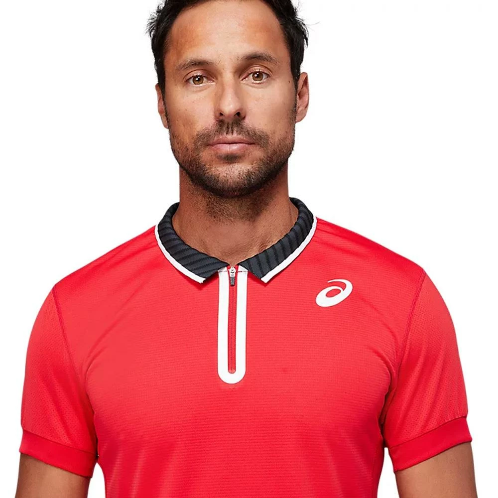 Asics Men's Match Polo - Electric Red 5 Asics Men's Match Polo - Electric Red - Image 5