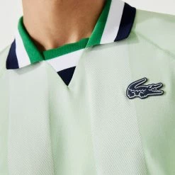 Lacoste Men's Sport Seamless Jacquard Polo - Green/White -Yonex Shop 5 76457