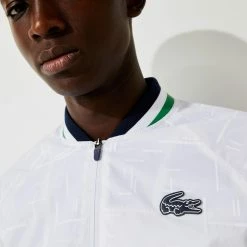 Lacoste Men's Sport Light Teddy Jacket - White/Navy Blue 10 Lacoste Men's Sport Light Teddy Jacket - White/Navy Blue -Yonex Shop 5 76466