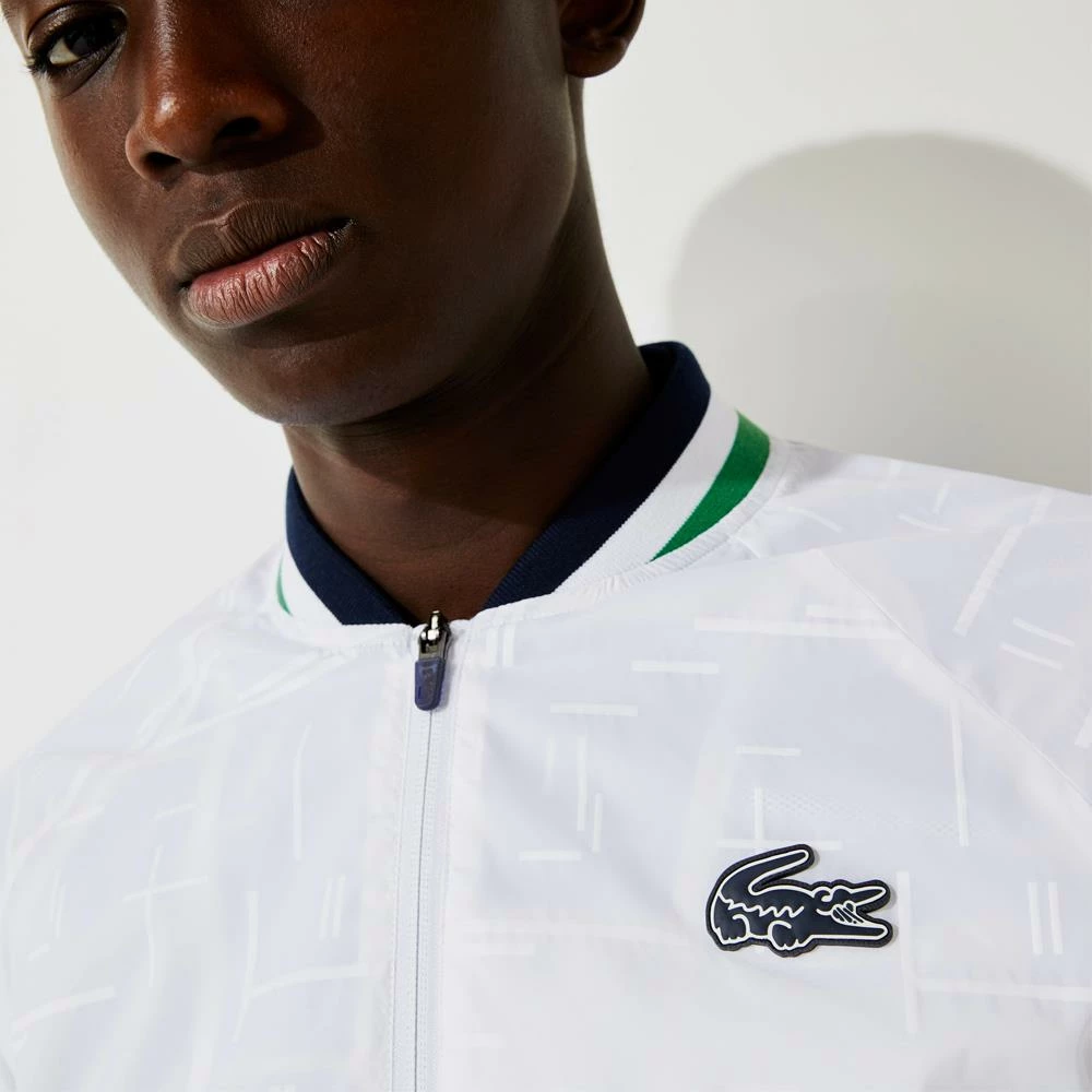 Lacoste Men's Sport Light Teddy Jacket - White/Navy Blue 5 Lacoste Men's Sport Light Teddy Jacket - White/Navy Blue - Image 5