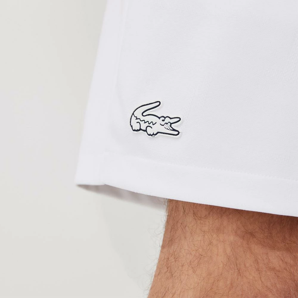 Lacoste Men's Sport Jacquard Short - White/Navy Blue 5 Lacoste Men's Sport Jacquard Short - White/Navy Blue - Image 5