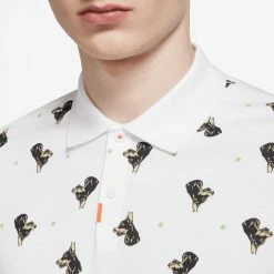 Nike Men's DriFit Printed Polo - White 7 Nike Men's DriFit Printed Polo - White -Yonex Shop 5 81226