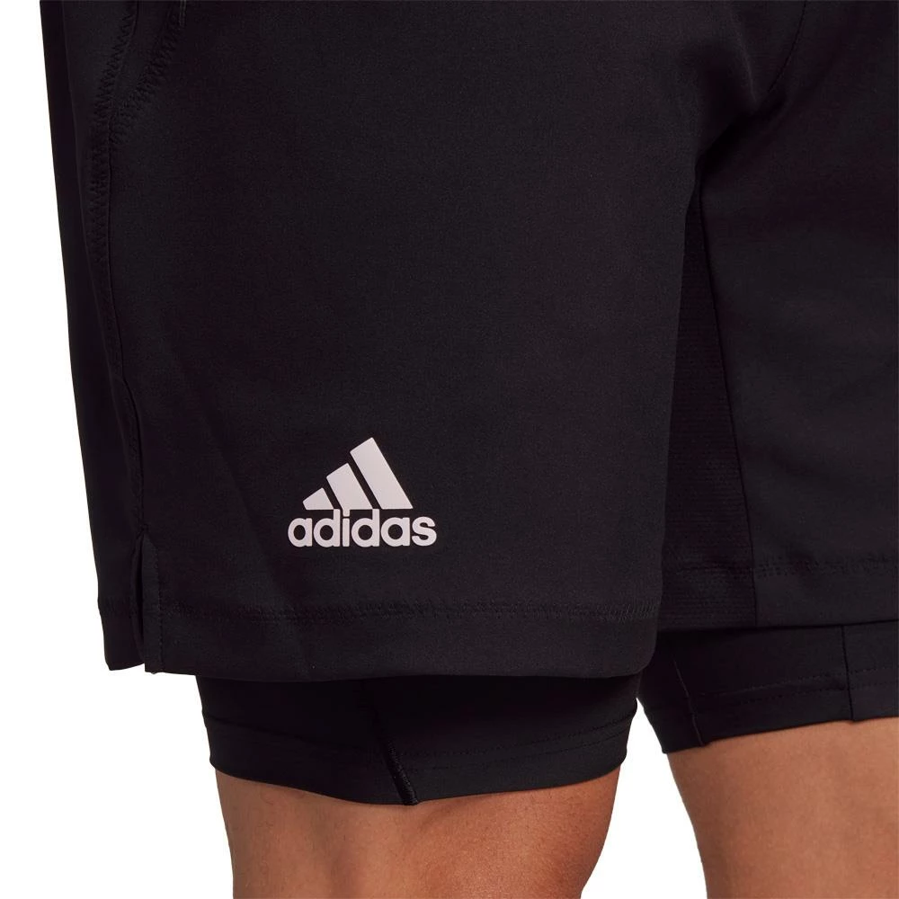 Adidas Men's US 2 In 1 Shorts - Black 5 Adidas Men's US 2 In 1 Shorts - Black - Image 5