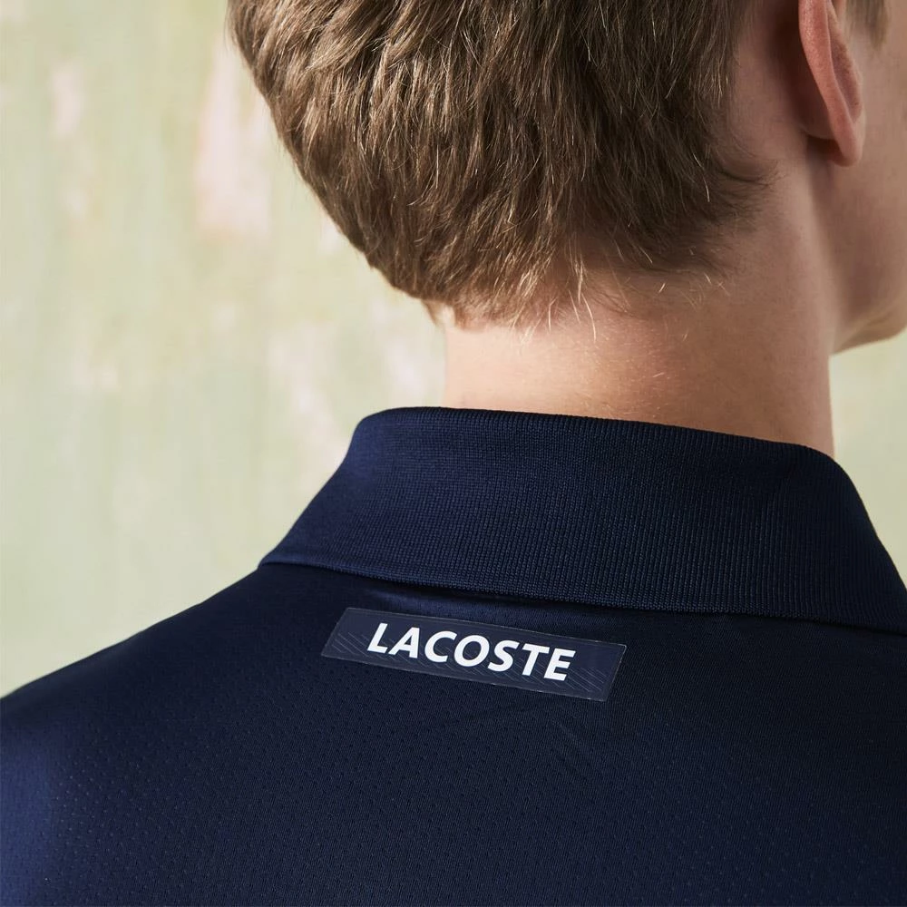 Lacoste Men's Sport Colour Block Pique Polo - Navy Blue/Purple 5 Lacoste Men's Sport Colour Block Pique Polo - Navy Blue/Purple - Image 5