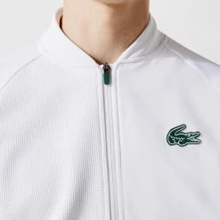 Lacoste Men's Sport Technical Zip Sweatshirt - White -Yonex Shop 6 73496