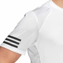 Adidas Men's Club 3 Stripe Tee - White 6 Adidas Men's Club 3 Stripe Tee - White -Yonex Shop f67557