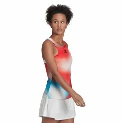 Adidas Women's Melbourne Tank - Vivid Red/Sky Rush -Yonex Shop f74909