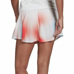 Adidas Women's Melbourne Match Skirt - White/Vivid Red -Yonex Shop f74915