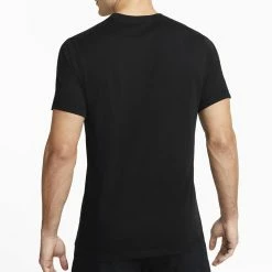 Nike Men's Swoosh Tennis Tee - Black -Yonex Shop f75159