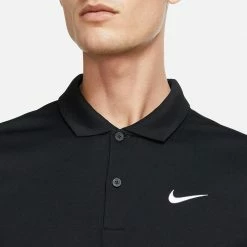 Nike Men's DriFit Solid Polo - Black 6 Nike Men's DriFit Solid Polo - Black -Yonex Shop f75910