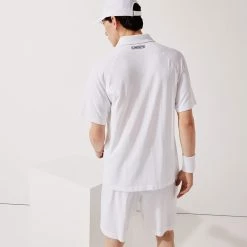 Lacoste Men's Sport Seamless Jacquard Polo - White 7 Lacoste Men's Sport Seamless Jacquard Polo - White -Yonex Shop f76447