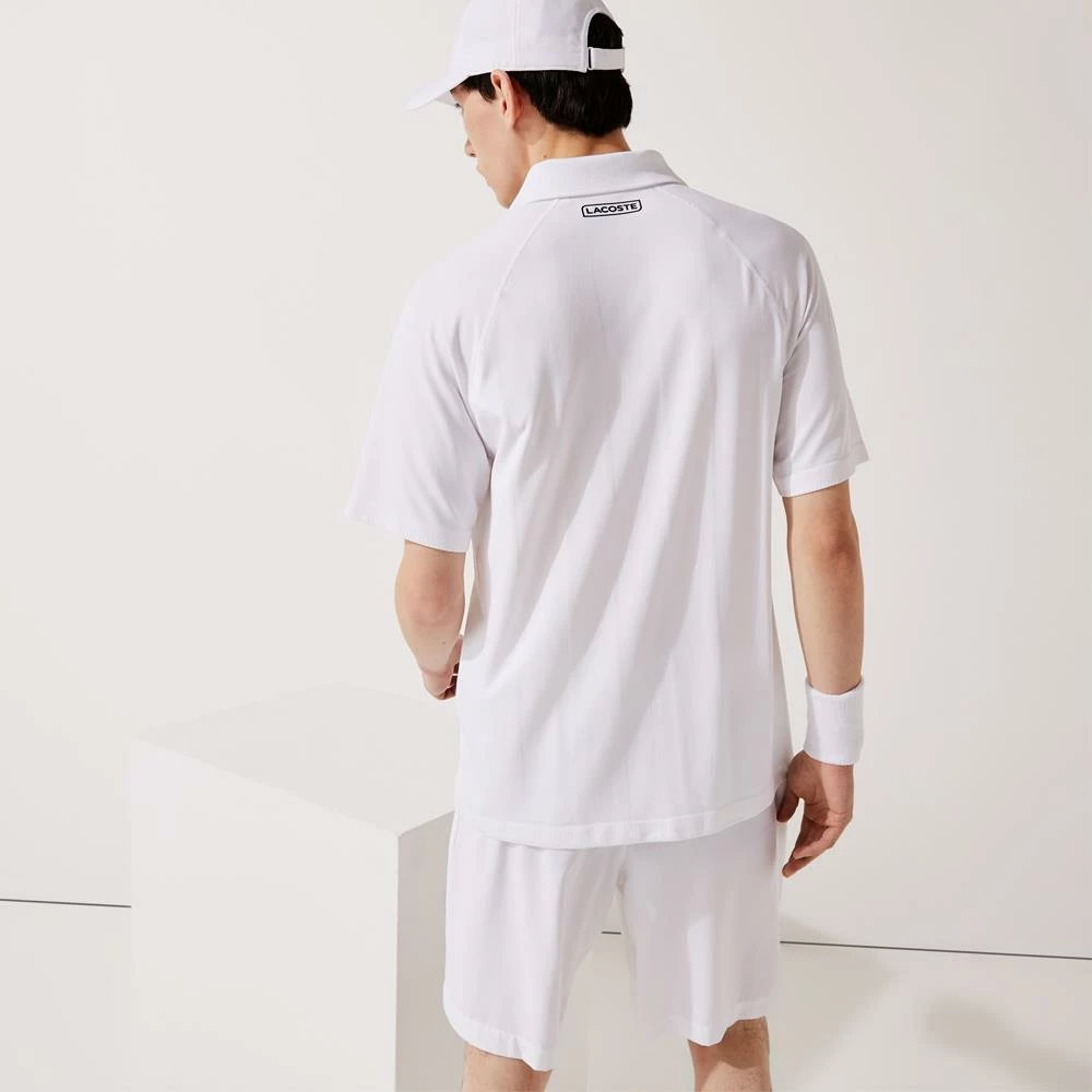 Lacoste Men's Sport Seamless Jacquard Polo - White 3 Lacoste Men's Sport Seamless Jacquard Polo - White - Image 3