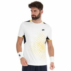 Lotto Men's Top IV Tee - Bright White/Navy Blue 6 Lotto Men's Top IV Tee - Bright White/Navy Blue -Yonex Shop f77714