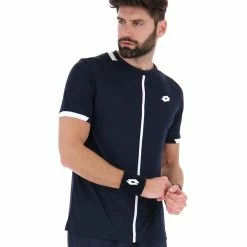 Lotto Men's Top IV Tee - Navy Blue/Bright White 6 Lotto Men's Top IV Tee - Navy Blue/Bright White -Yonex Shop f77971