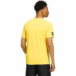 Adidas Men's Club 3-Stripes Tee - Beam Yellow -Yonex Shop f78416