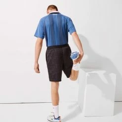 Lacoste Men's Sport Jacquard Short - Black/White 7 Lacoste Men's Sport Jacquard Short - Black/White -Yonex Shop f78423