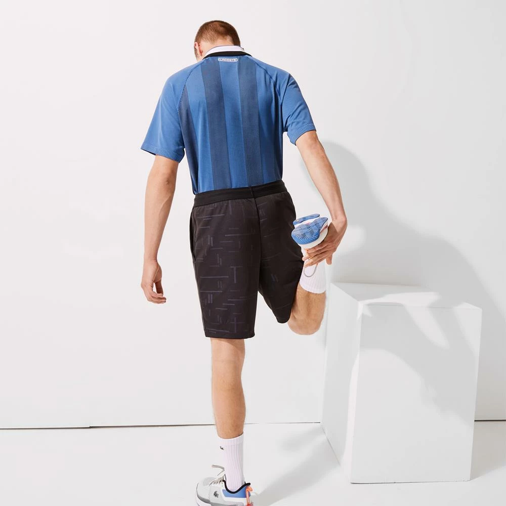 Lacoste Men's Sport Jacquard Short - Black/White 3 Lacoste Men's Sport Jacquard Short - Black/White - Image 3