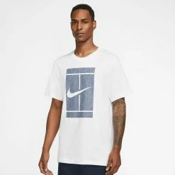 Nike Men's Seasonal Court Tee - White/Ashen Slate 6 Nike Men's Seasonal Court Tee - White/Ashen Slate -Yonex Shop f78518