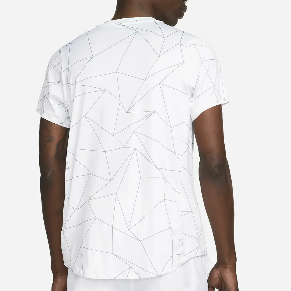Nike Men's Advantage Print Shirt - White/Black 3 Nike Men's Advantage Print Shirt - White/Black - Image 3
