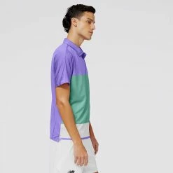 New Balance Men's Tournament Polo - Vibrant Violet/Multi 8 New Balance Men's Tournament Polo - Vibrant Violet/Multi -Yonex Shop f78978