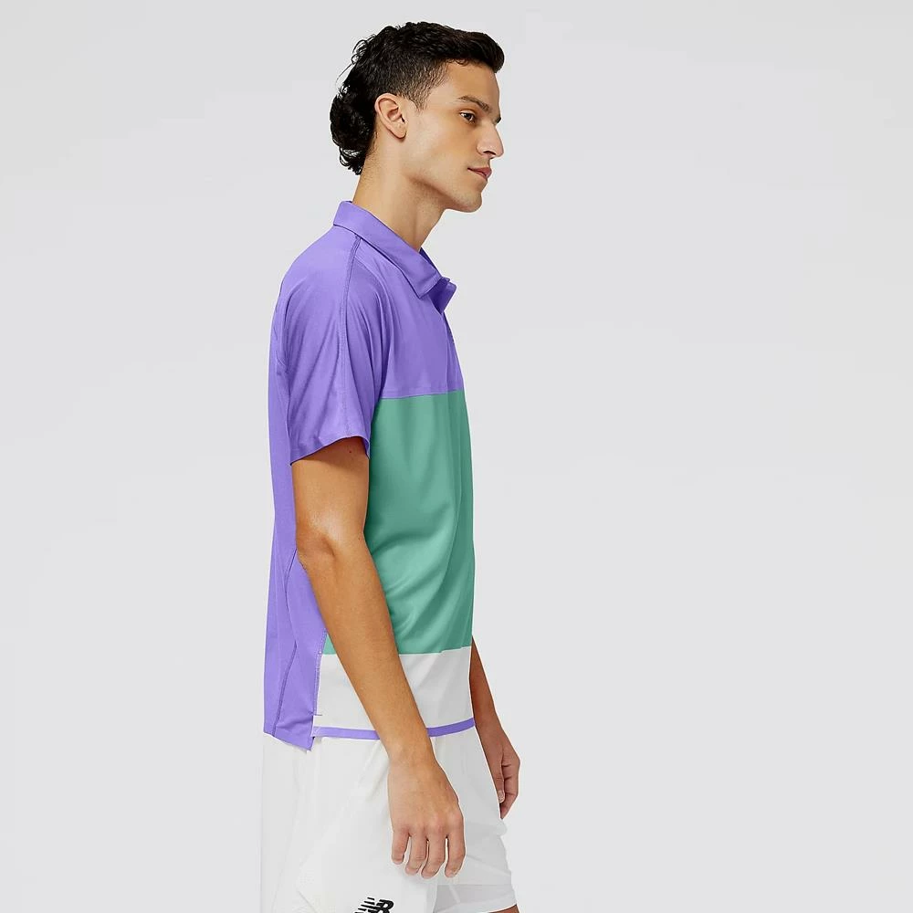 New Balance Men's Tournament Polo - Vibrant Violet/Multi 3 New Balance Men's Tournament Polo - Vibrant Violet/Multi - Image 3