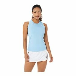 Asics Women's Court Piping Tank - Arctic Sky 7 Asics Women's Court Piping Tank - Arctic Sky -Yonex Shop f79403