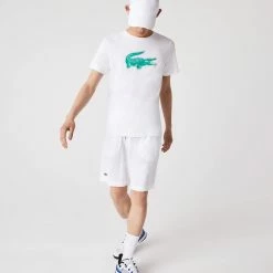 Lacoste Men's Sport Ultra-Light Short - White -Yonex Shop f80007