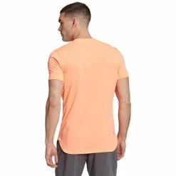 Adidas Men's New York FreeLift Tee - Beam Orange 7 Adidas Men's New York FreeLift Tee - Beam Orange -Yonex Shop f80145